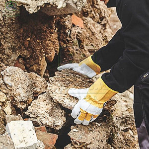 ถุงมือหนังวัวแท้คุณภาพสูง ผลิตจากโรงงาน ราคาถูก สวมใส่สบาย ระบายอากาศได้ดี ยืดหยุ่น ไม่มีซิลิโคน ปรับแต่งได้ ปลอดภัย - Product Image 5