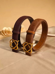 Cinturones de cuero de vaca genuino Cinturones de cuero dividido 10 colores Cinturón de hebilla automática Estilo informal de negocios con hebilla de aleación - Product Image 5