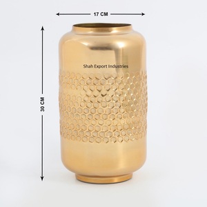 Decoración para sala de estar, florero grande de Metal, floreros con forma de cilindro para el hogar y la decoración de la boda, centros de mesa - Product Image 4