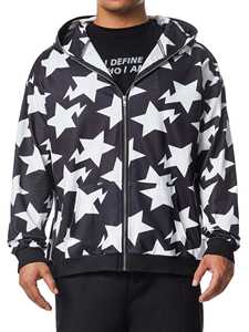 Sweat à capuche Y2k respirant de haute qualité avec logo étoile personnalisé pour hommes Vente en gros de sweats à capuche surdimensionnés en coton mélangé - Product Image 4