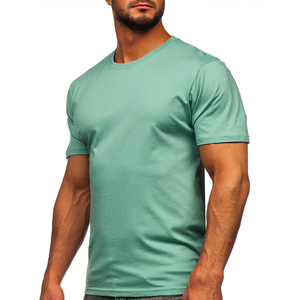เสื้อยืดคอกลมแขนสั้นทรงเข้ารูปสำหรับผู้ชาย สีพื้น ผ้าเจอร์ซีย์คอตตอนระบายอากาศ เป็นมิตรกับสิ่งแวดล้อม สไตล์สตรีทแวร์ลำลอง - Product Image 3