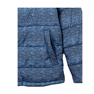 Chaqueta acolchada de invierno de lona impermeable de diseñador para hombre, abrigo personalizado de poliéster para exteriores con cuello con capucha y relleno de burbujas - Product Image 2