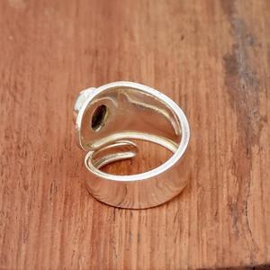 Oyster Copper Turquoise <b>Adjustable</b> <b>Ring</b> in 925 Sterling Silver Oval Stone Anniversary Jewelry Gift - Product Image 4