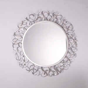 Bordure ronde perlée Design miroir mural mode américaine miroir de courtoisie décoratif pour salon chambre salle de bain entrée 2023 - Product Image 2