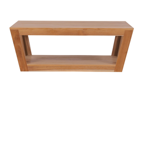 Mesa de centro rectangular de madera maciza de teca de estilo moderno para casa de campo rústica o diseño de sala de estar minimalista - Product Image 5