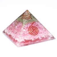 Natürliche Rosenquarz Orgon Pyramide Vastu für Home Study Tisch Büro Schreibtisch Reiki Feng Shui Reiki Symbol Kristall für Wohnkultur