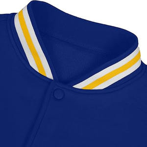 Veste de baseball varsity pour homme en coton 100% avec col montant, logo brodé sur le devant, design personnalisable - Product Image 5