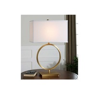 Lámpara de Mesa LED Nórdica Moderna con Pantalla de Tambor, Alimentada por Corriente Alterna, para Decoración de Dormitorios de Hotel y Hogar