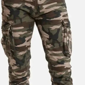 Pantalones Cargo de Algodón Grueso Negro para Hombre, Bolsillos de Alta Calidad, Diseño de Logotipo Personalizado, Pantalones Multibolsillos para Exteriores de Alta Calidad - Product Image 3