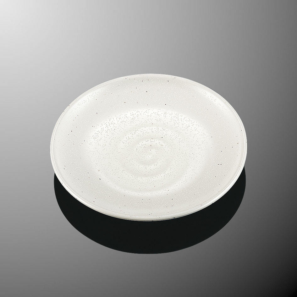 จานกลมสีขาว16ซม