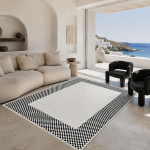 Alfombra Lavable Geométrica Cuadrante Pewter RW3047203 de Rug Weavers, Venta al por Mayor, Chenilla Lavable, 10 Tamaños - Product Image 2