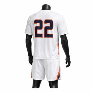 Conjunto de Uniforme de Lacrosse Personalizado para Hombre, Jersey y Pantalones Cortos con Cuello en V, Secado Rápido, Transpirable, Poliéster Sublimado, Kit de Equipo con Nombre Personalizado - Product Image 2