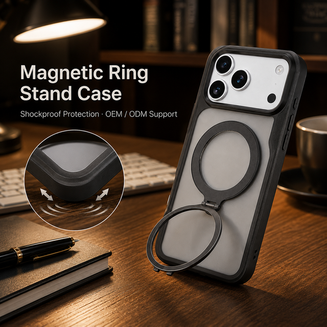 IMD Magnetic TPU Case for 17 Pro Max Luxury Design Shockproof Anti-Fingerprint Air Cushion Custom Logo Wireless Charging