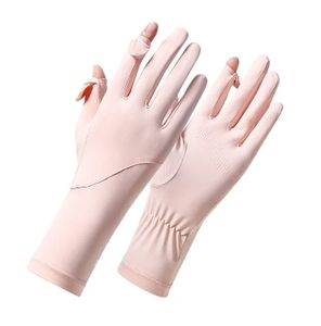 Gants de sport d'été en soie glacée respirants à écran tactile antidérapants avec protection UV unisexe - Product Image 4