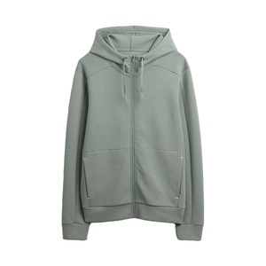 Mode hommes fermeture éclair à capuche classique à manches longues conception chaud polaire à manches longues à capuche Logo personnalisé en vrac vêtements en gros - Product Image 3