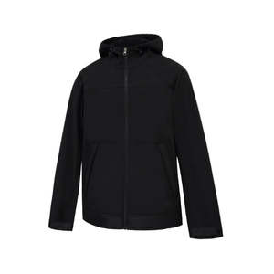 Veste coupe-vent en toile souple imperméable pour hommes Survêtement d'entraînement d'hiver à capuche pour sport décontracté Traitement OEM enduit - Product Image 3