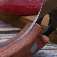 Couteau de boucher serbe Viking en acier inoxydable au carbone 5cr15 forgé japonais avec gaine manche en palissandre pour ustensiles de cuisine