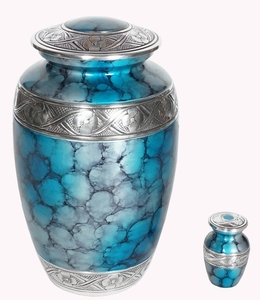 Personalized Adult Ashes Cremation Urn Handmade Eco-Friendly Metal with Modern Design for Home Decor - Product Image 5