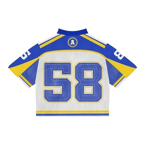 Uniforme de vêtements de sport d'équipe personnalisés de haute qualité Maillot de football en maille France avec technique de sublimation surdimensionnée de style Hip Hop - Product Image 6