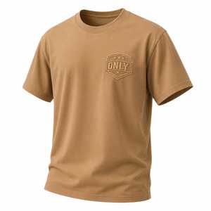 Camiseta de algodón grueso personalizada con cuello redondo, camiseta de algodón extragrande premium sin estampado, camiseta de algodón grueso personalizada con cuello redondo - Product Image 1