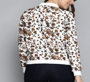 Femmes grande taille fermeture éclair florale manches raglan Bomber veste personnalisé haut Design 2024 meilleur Design hommes veste - Product Image 2