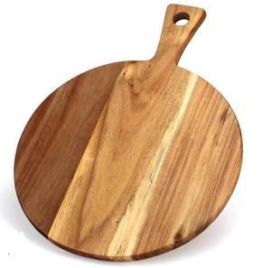 Walnut Finishing <b>Salad</b> Serving <b>Chopper</b> Board Hotel Kitchenware Items Attractive Design Wooden Chopping Block With Handle - Product Image 2