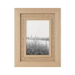 Mejor Venta de tamaño personalizado 4x6 patrón de tejido de ratán de madera marco de fotos de mesa 9,5 \ "X 7,5 \" accesorio de decoración del hogar - Product Image 1