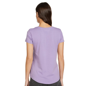 T-shirt pour femme à manches courtes et col rond, imprimé sur mesure, écologique, 2023, en spandex/coton, séchage rapide et respirant, fabriqué au Bangladesh - Product Image 2
