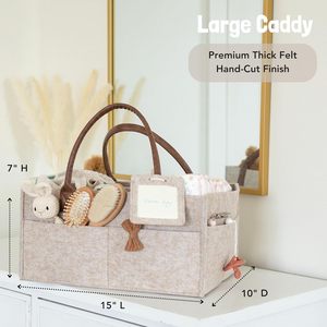 Organisateur de couches pour bébé en feutre réutilisable de haute qualité, panier de rangement pour la crèche, pour les essentiels du nouveau-né, personnalisation du logo et des modèles - Product Image 3