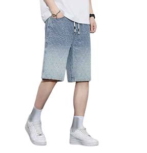 2025 Sun Faded Men's Mid <b>Waist</b> Straight Knitted Custom Labels <b>Low</b> MOQ New Snack Compression Party Wear Men <b>Shorts</b> Denim - Product Image 4