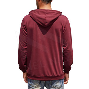 Sweat à capuche de couleur unie avec couverture complète de pull Sweat à capuche complet imprimé pour hommes Vente en gros Sweats à capuche pour hommes Matériel personnalisé - Product Image 4