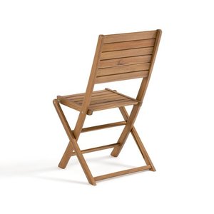 Madona Without Arm <b>Folding</b> <b>Garden</b> <b>Chair</b> with Teak Solid <b>Wooden</b> Material and Natural Finish for Indoor Outdoor Use - Product Image 3