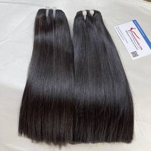 100% cabello virgen vietnamita crudo sedoso liso Natural paquetes de cabello liso cabello humano virgen al por mayor con> = 60% Ratio - Product Image 1