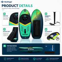 Planche hydrofoil gonflable OEM - Planche à pagaie en PVC EVA résistante à l'eau et écologique avec technologie Drop Stitch
