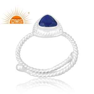 Hot Selling Designer 925 Sterling Silver Natural <b>Lapis</b> Gemstone <b>Ring</b> Custom Jewelry For Women Gift For Her - Product Image 1