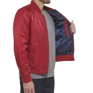 Chaqueta Bomber Ligera de Invierno para Hombre 2026, Logotipo Personalizado OEM, Chaqueta Bomber Roja de Alta Calidad, Chaqueta Bomber de Poliéster - Product Image 6