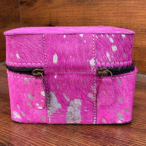 New Western Stylish Handcrafted Metallic Hair on Hide Fur Leather <b>Jewelry</b> <b>Boxes</b> Cute Travel <b>Jewelry</b> Essentials Minimal Storage - Product Image 5