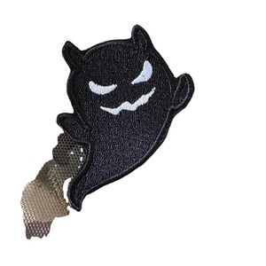 Nouvelle conception, patchs brodés personnalisés de dessins animés, adorable autocollant panda pour sac, en vente, forme rectangulaire pour chapeau et vêtement - Product Image 2