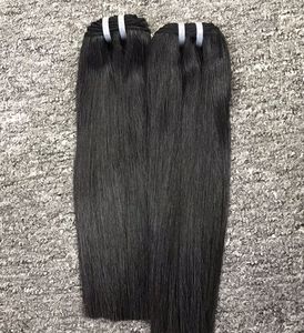 Paquetes de máquina de doble estirado de alta calidad, extensiones de cabello humano virgen brillante suave, cabello de trama recta de hueso, sin enredos que se desprenden - Product Image 2