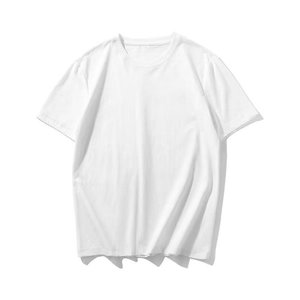 Venta al por mayor personalizado su logotipo de marca 100% algodón camiseta en blanco hombres camiseta lisa Casual hombres camisetas - Product Image 2