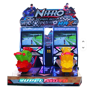 Machine de jeu d'arcade de course de supermoto à monnayeur, de luxe, 4D, en plastique, pour 2 joueurs, avec effets lumineux - Product Image 3