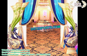 Estatua de Ganesha de bienvenida de boda en pavo real, estatua de Ganpati de fibra de entrada de boda hindú, estatua de Ganesha de bienvenida de boda hermosa - Product Image 6