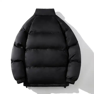 Veste matelassée en duvet matelassée de haute qualité pour hommes personnalisée brodée chaude épaissir les manteaux d'hiver en duvet pour hommes - Product Image 4