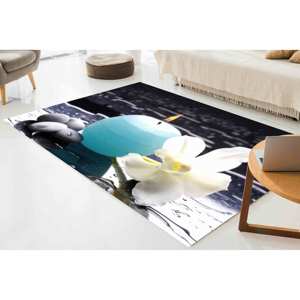 Tapis de spa Zen Stone : Tapis moderne antidérapant imprimé, tapis doux non tissé - Product Image 4