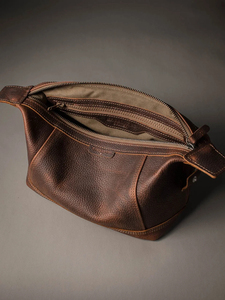 Neceser de Cuero Genuino de Capacidad Media con Cierre de Cremallera, Estilo Vintage, Duradero, para Viajes, para Hombres y Mujeres - Product Image 6