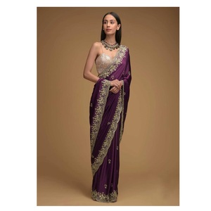 Premium noir Rangoli soie broderie Codding Multi bandes de roulement et paillettes travail femmes Saree pour l'approvisionnement mondial - Product Image 1