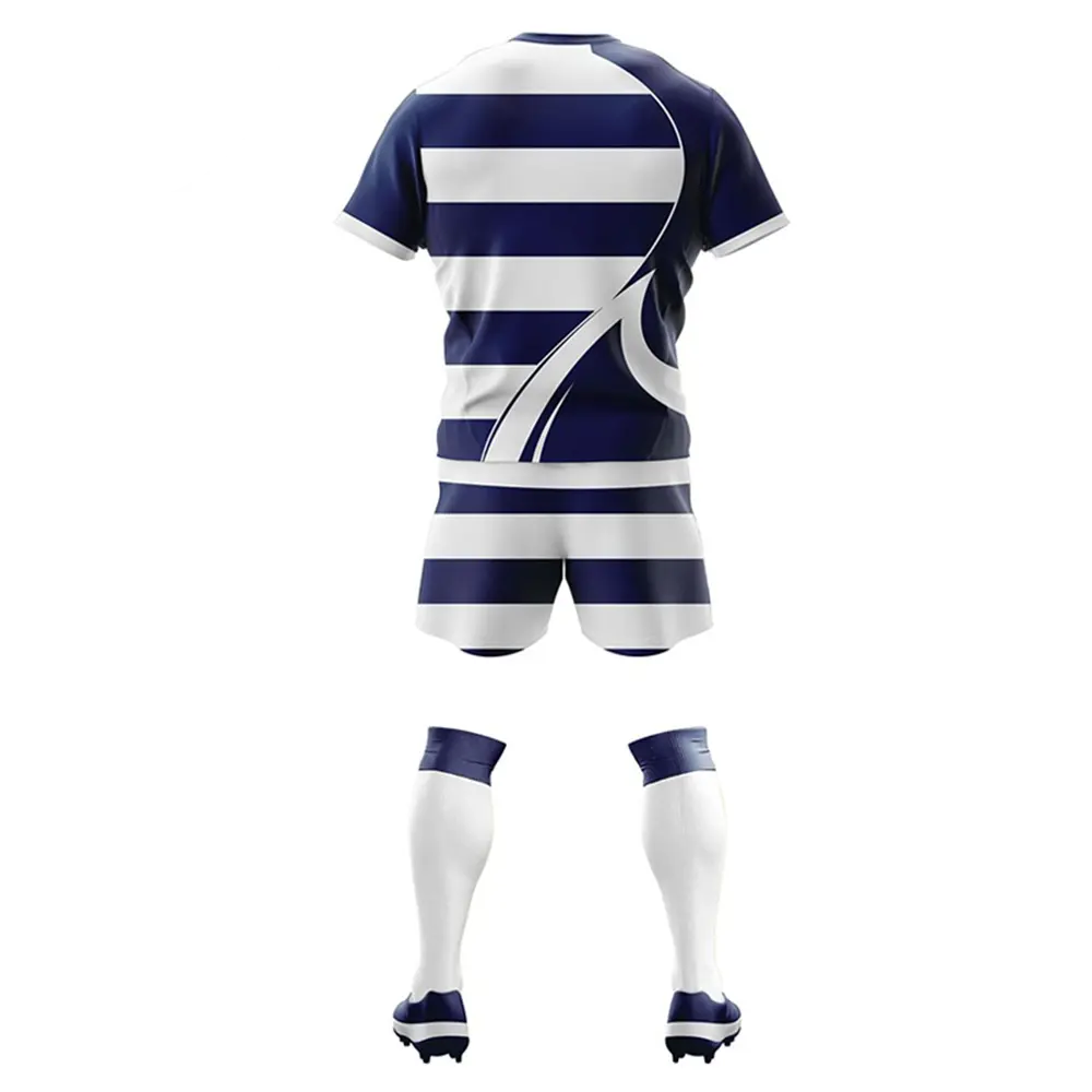 Professionelle individuelle Sportbekleidung Sublimation Rugby-Anzug mit Jersey OEM Club-Logo und Design akzeptiert