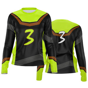 Camiseta de Manga Larga Personalizada con Transferencia de Calor, 100% Poliéster, Uniforme de Voleibol Unisex, Camisetas al por Mayor, Ropa de Equipo - Product Image 6