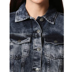 Cheap Price Women Denim Jean Jackets Long Sleeve Latest Style Lady Waterproof Eco-Friendly Cotton Spandex Breathable Quick Dry - Product Image 2