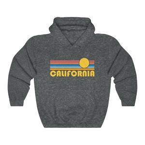 Sudadera con capucha Retro California Sunset, sudadera unisex de mezcla de algodón - Product Image 4